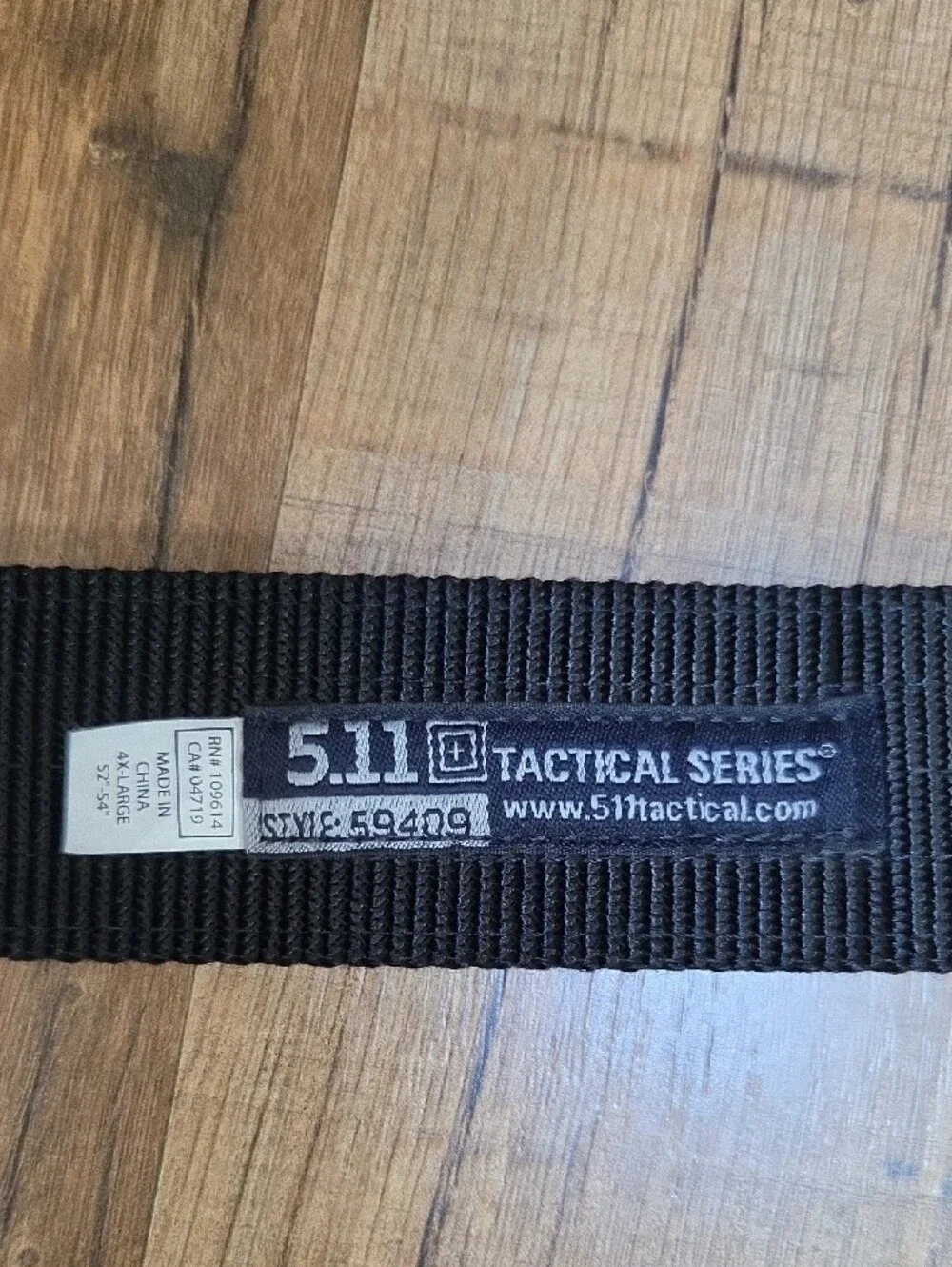 5.11 Tactical Black Nylon Belt with D-Ring Buckle